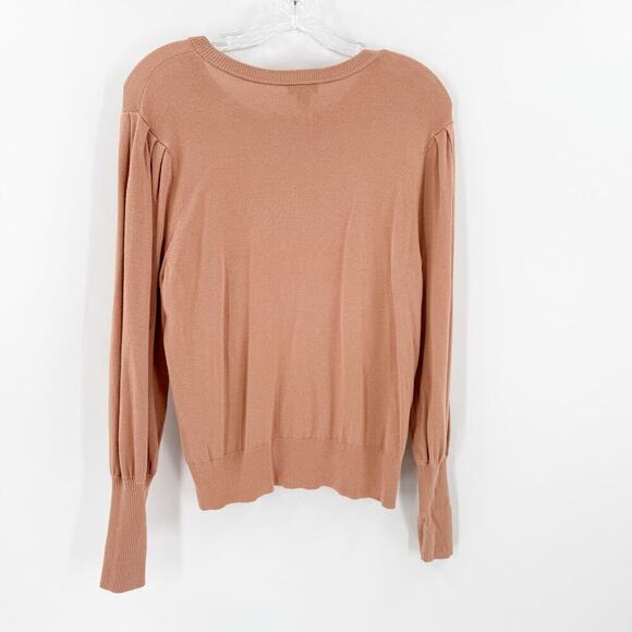 Ann Taylor Tan Crewneck Casual Sweater Women's Size Medium FLAWED - Picture 2 of 10